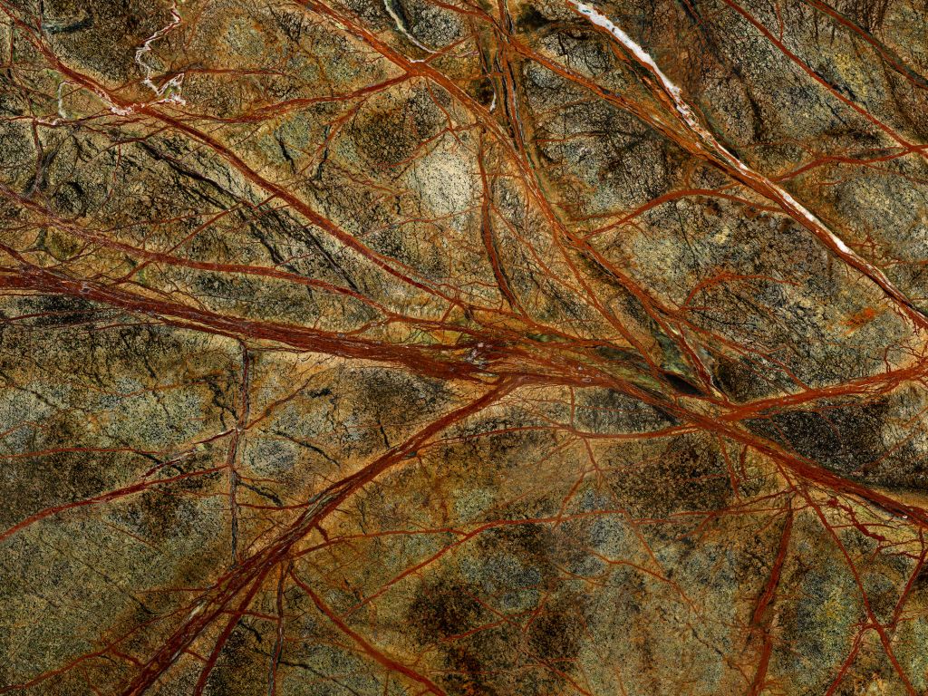 Green marble with coloured veins
