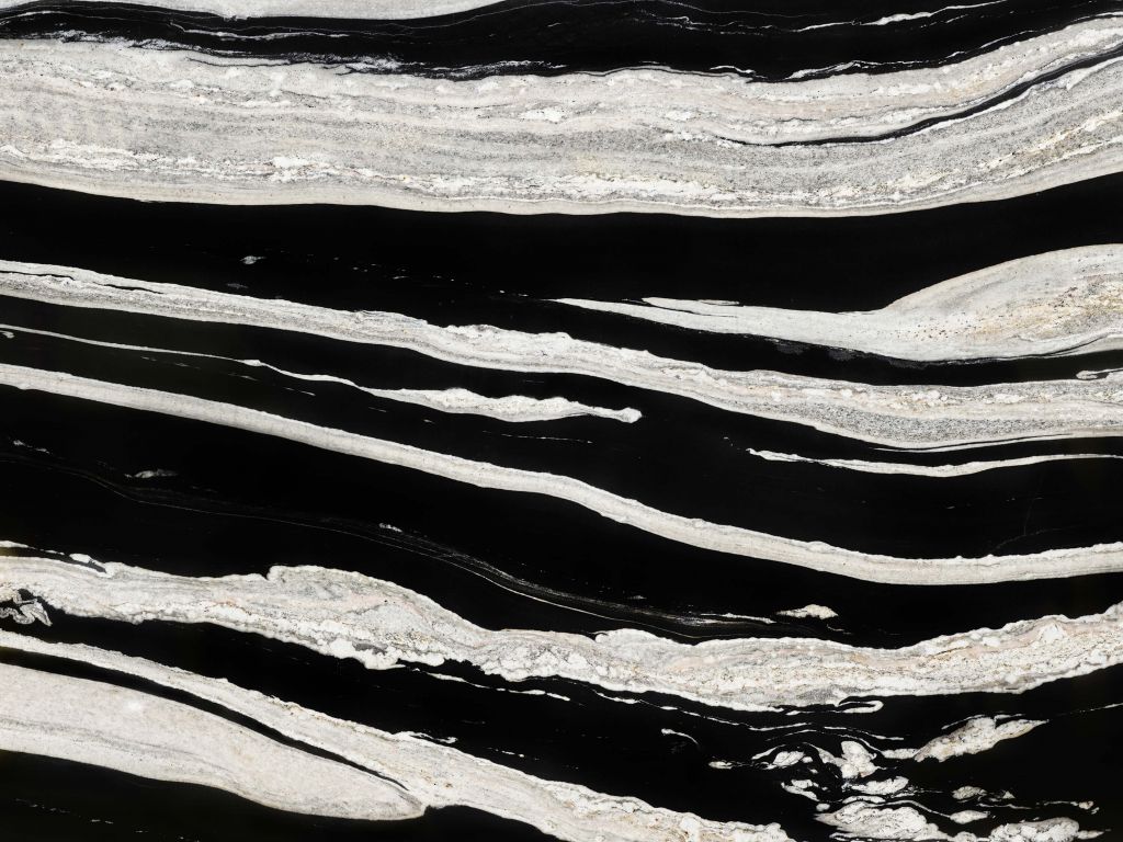 Black marble with white veins