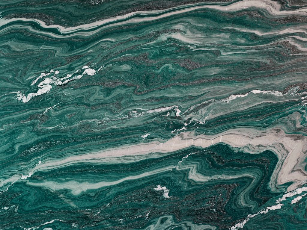 Green white marble