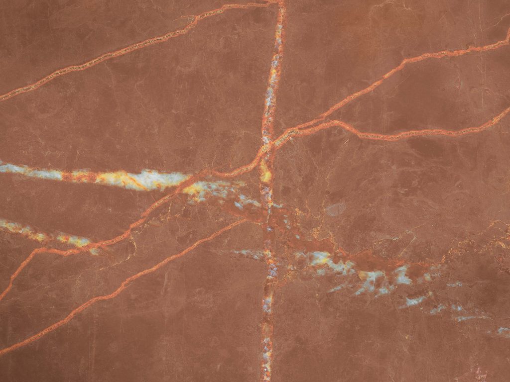 Terracotta marble with lines