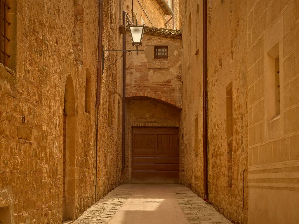 Italian street with lantern