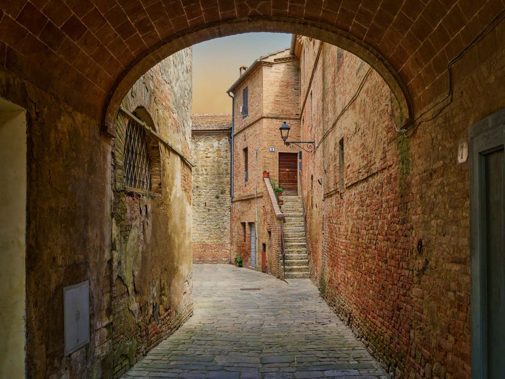 Narrow arched street