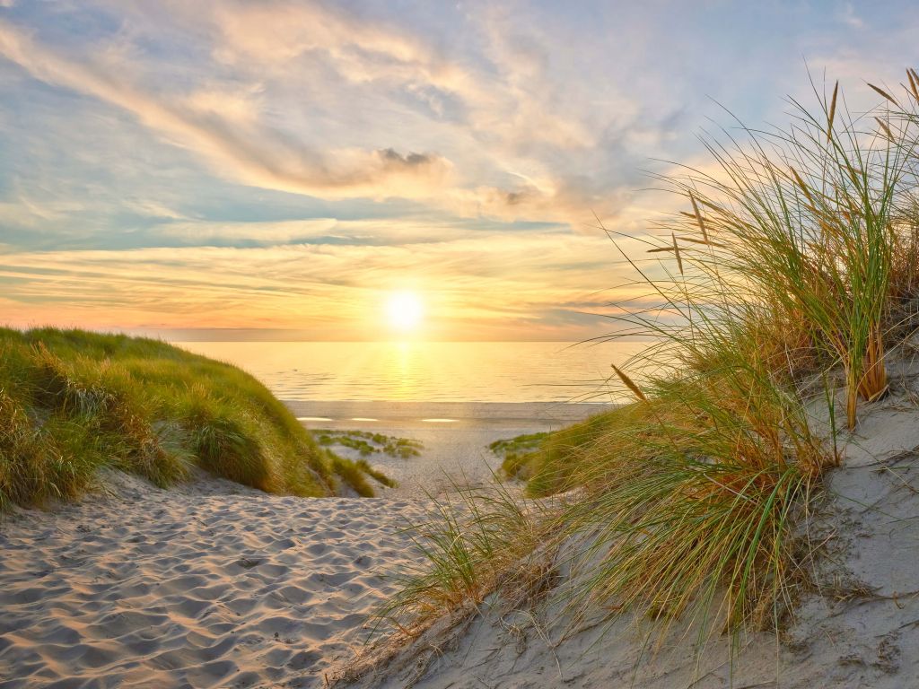 Sunset at dune beach