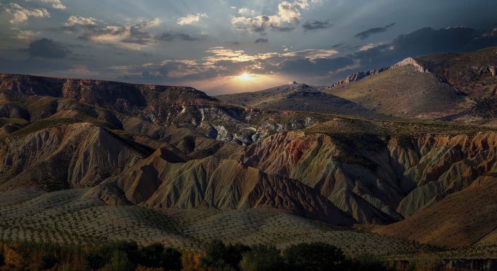 Sunset in the mountains