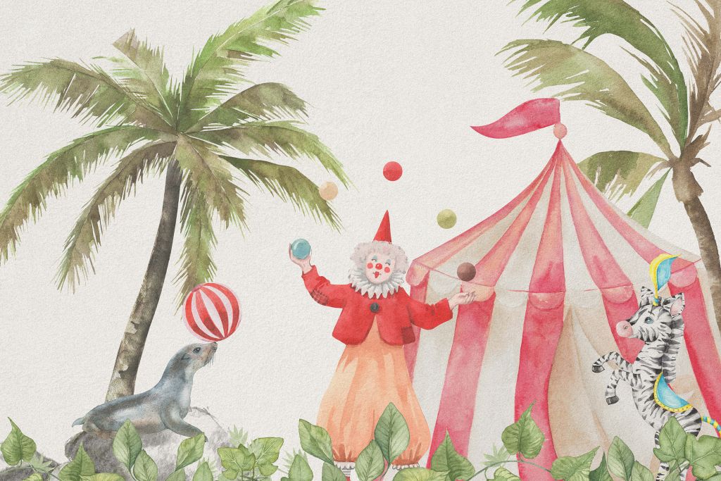 Cheerful circus animals