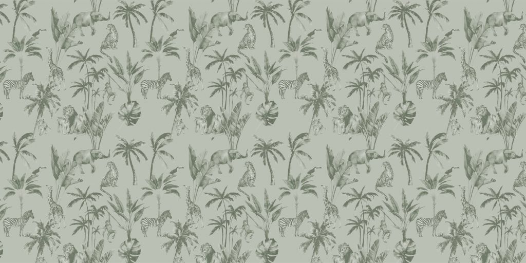 Animal jungle pattern green