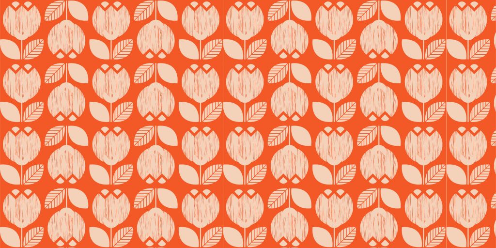 Retro flower pattern