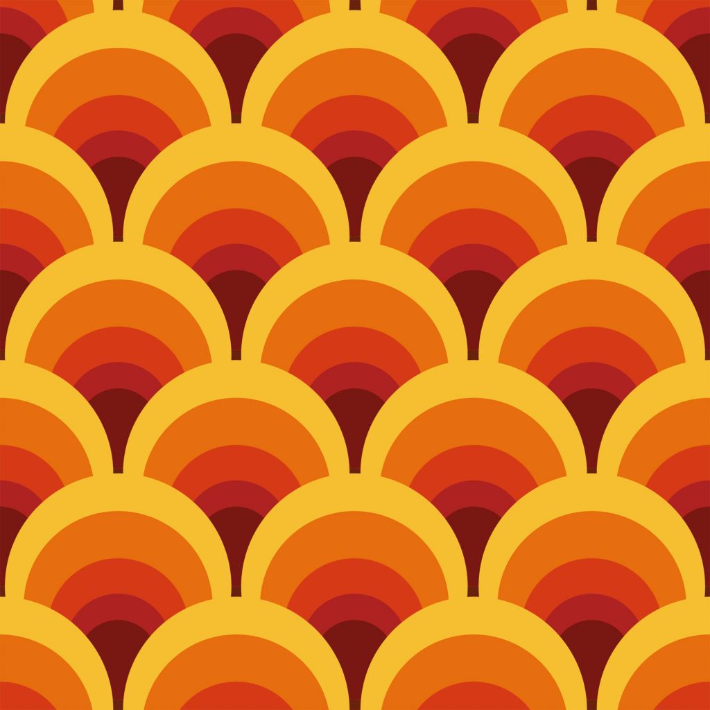 Colourful retro figures