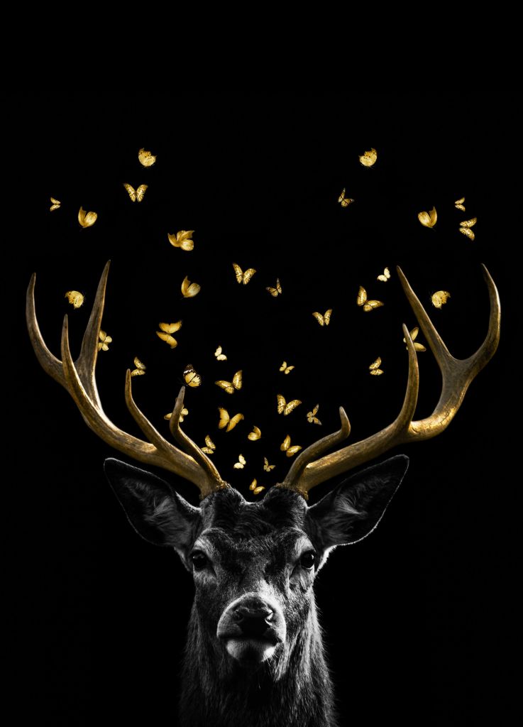 Golden Deer Portrait