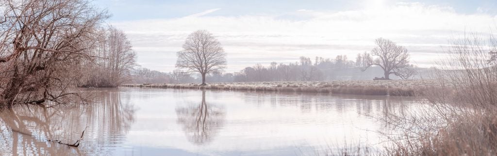 Abandoned winter landscape