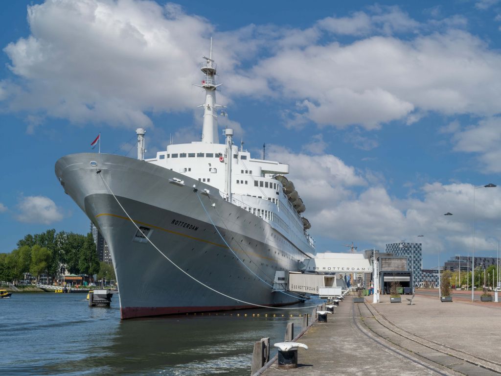 Former steamship the SS Rotterdam in color 