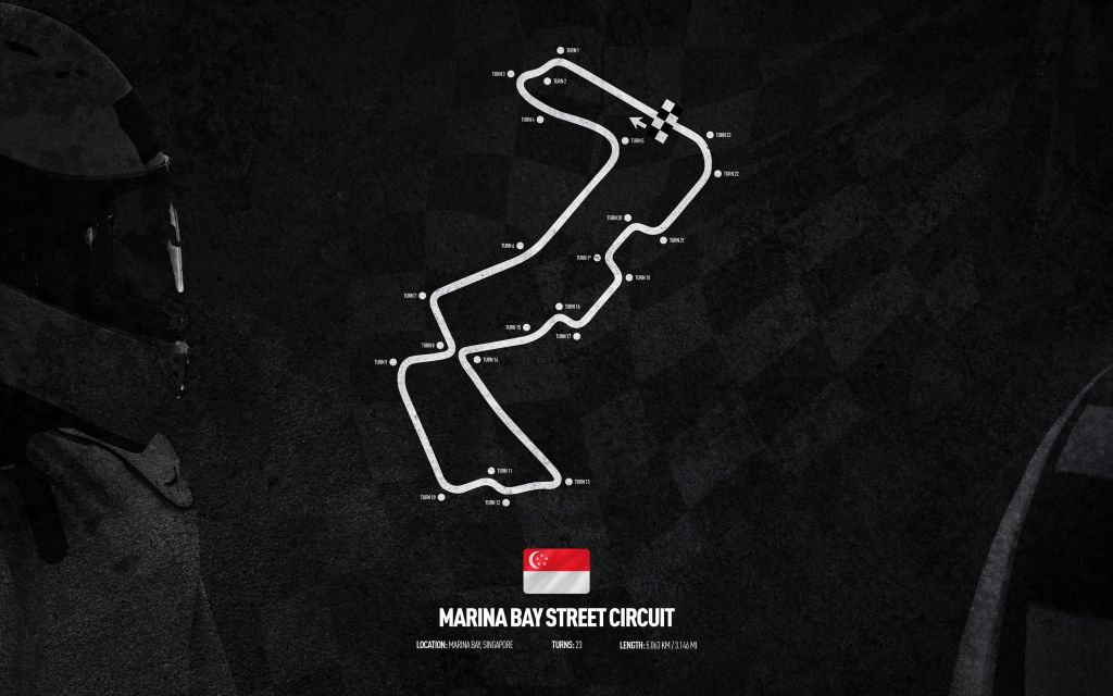 Formule 1 Circuit - Marina Bay Street Circuit - Singapore