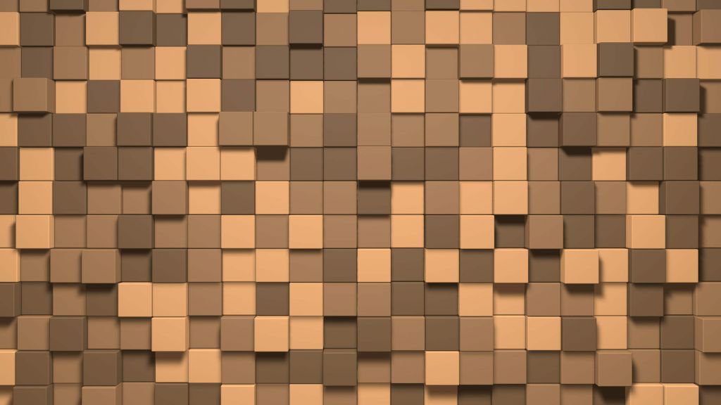 3D Minecraft blocks of earth