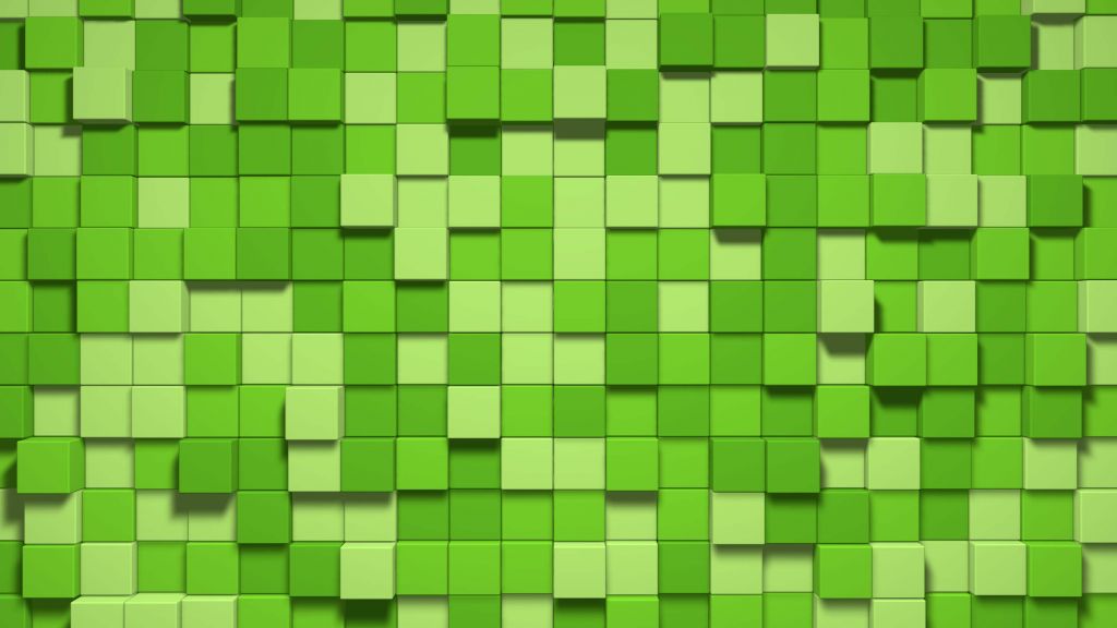 3D Minecraft blocks of grass