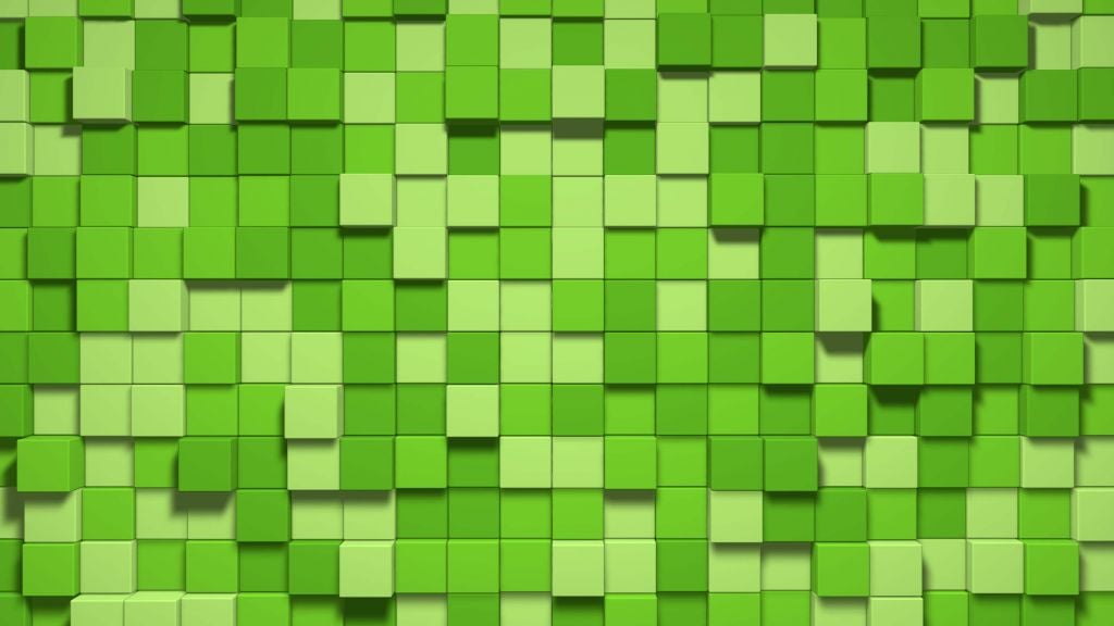 3D Minecraft blocks of grass