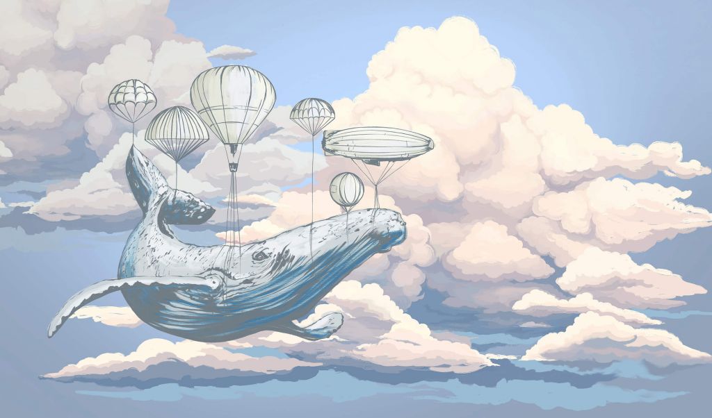 Whale and his hot-air balloons
