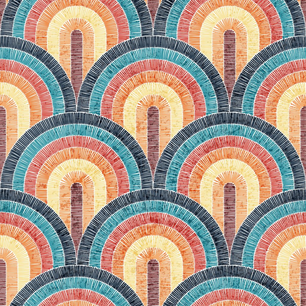 Wavy bohemian print