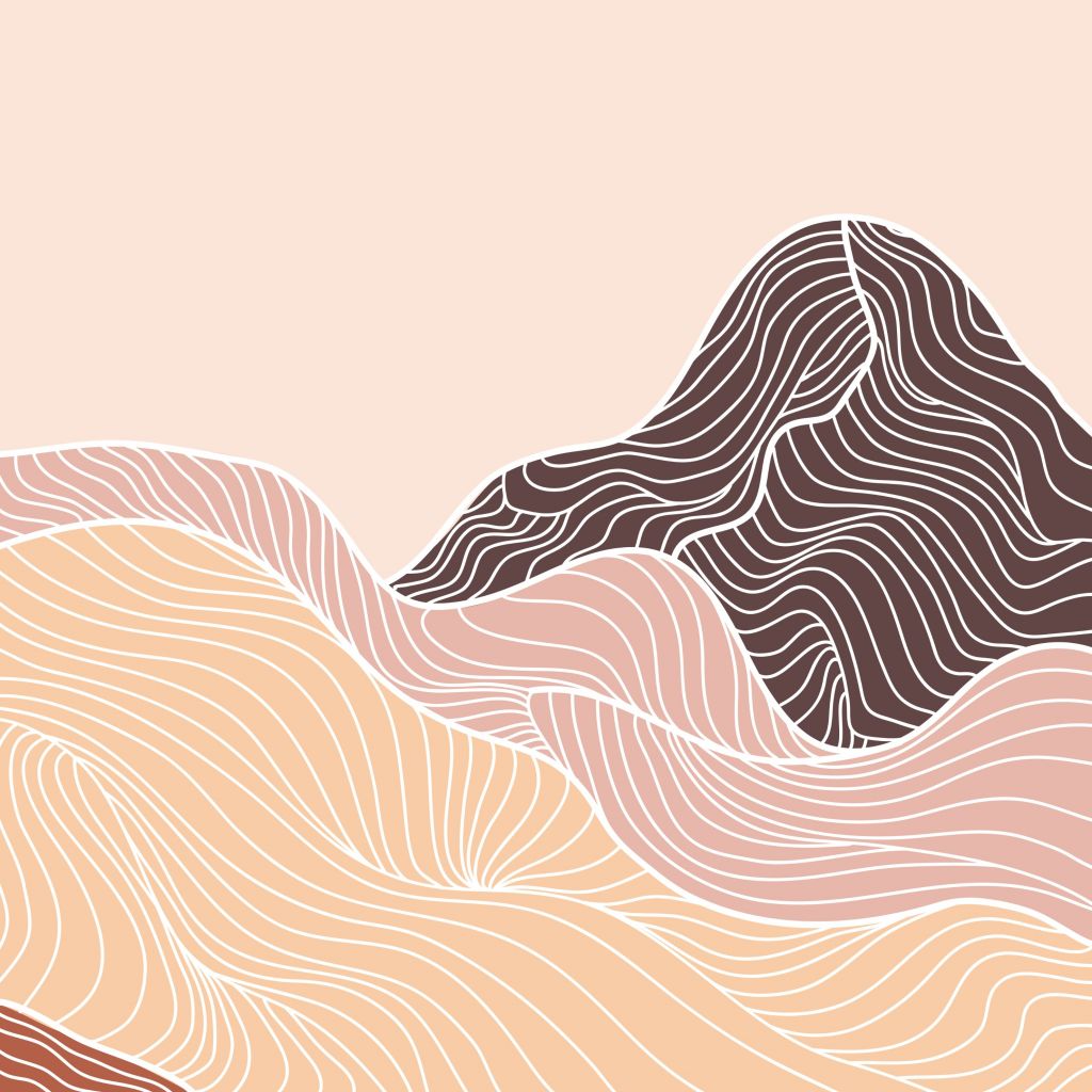 Lineart mountains