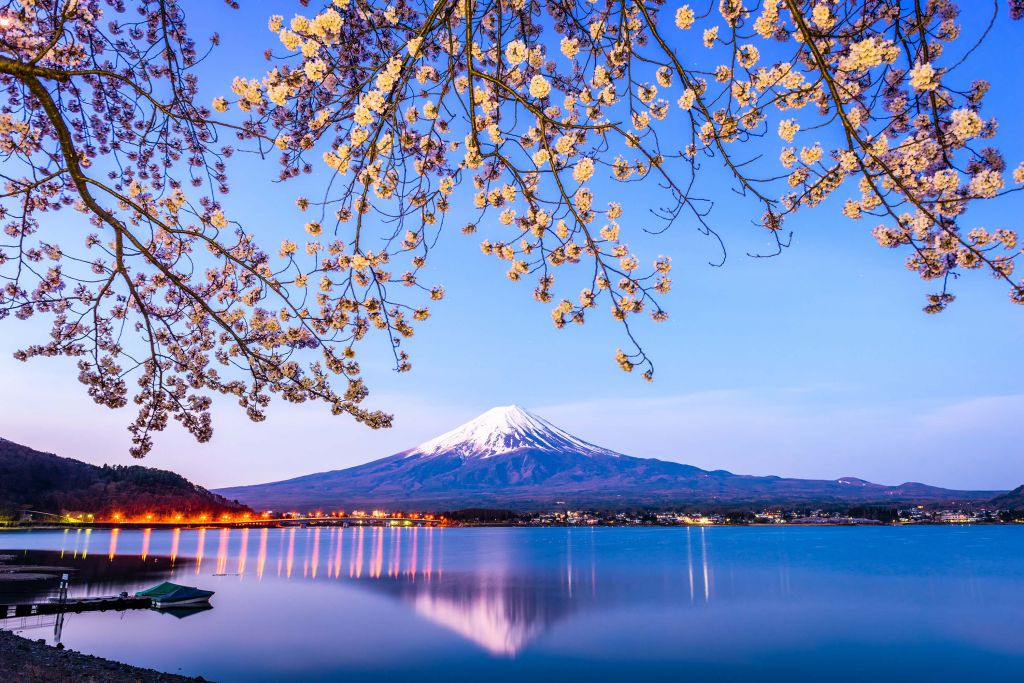 Mount Fuji by the water