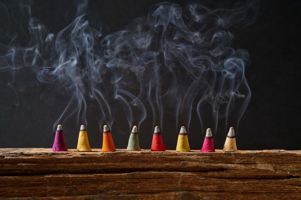 Colored incense sticks