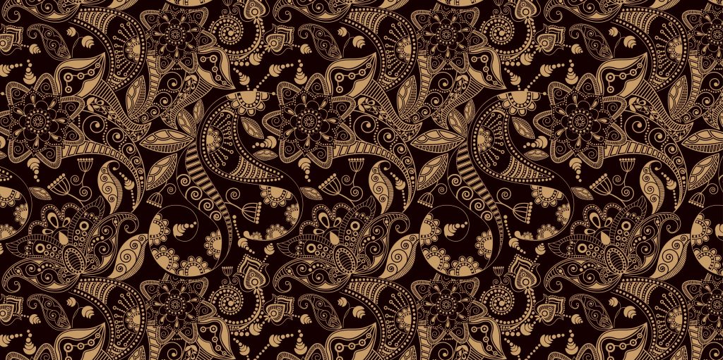 Golden flower patterns