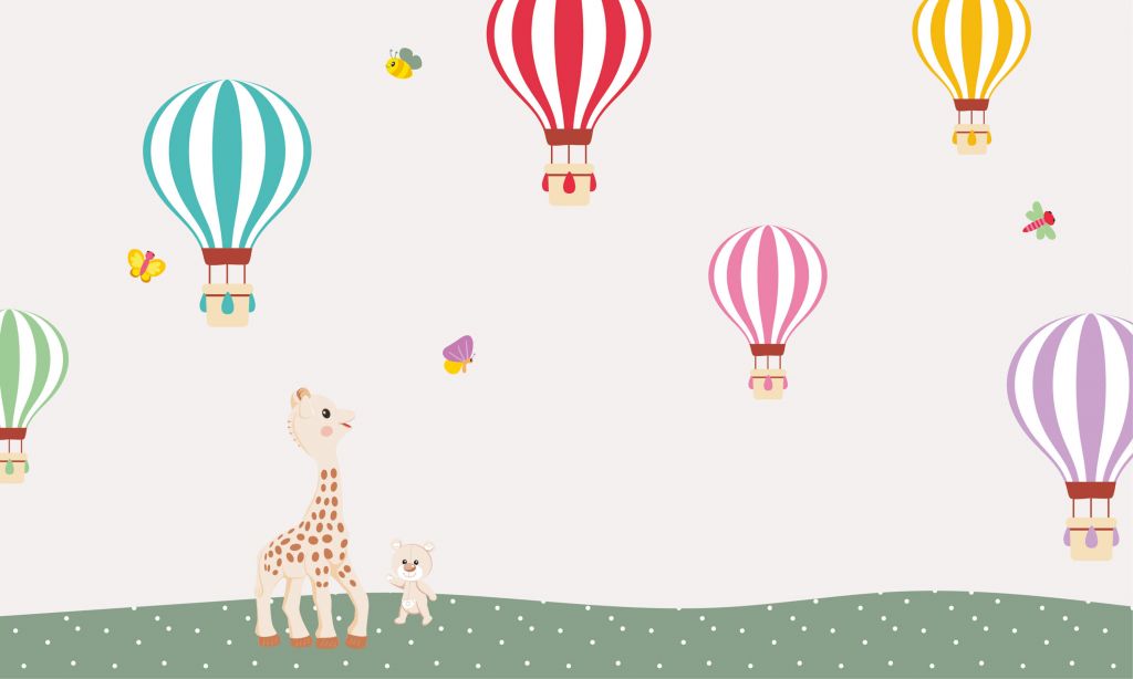 Colourful hot-air balloons