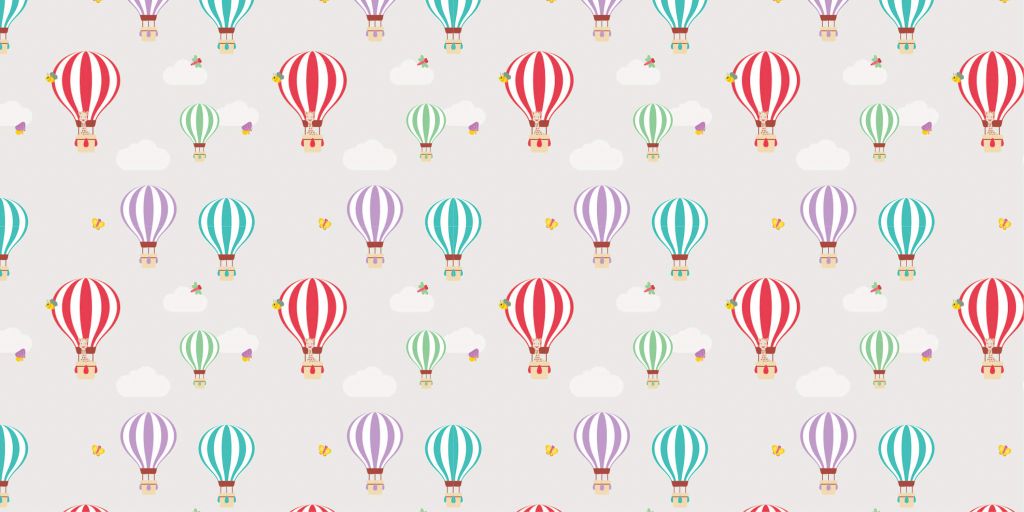 Pattern of hot-air balloons