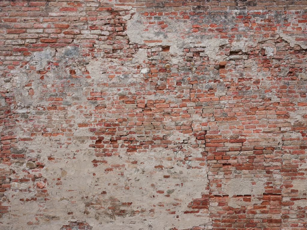 Crumbling brick wall