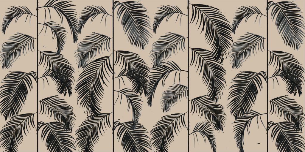 Palm leaves beige