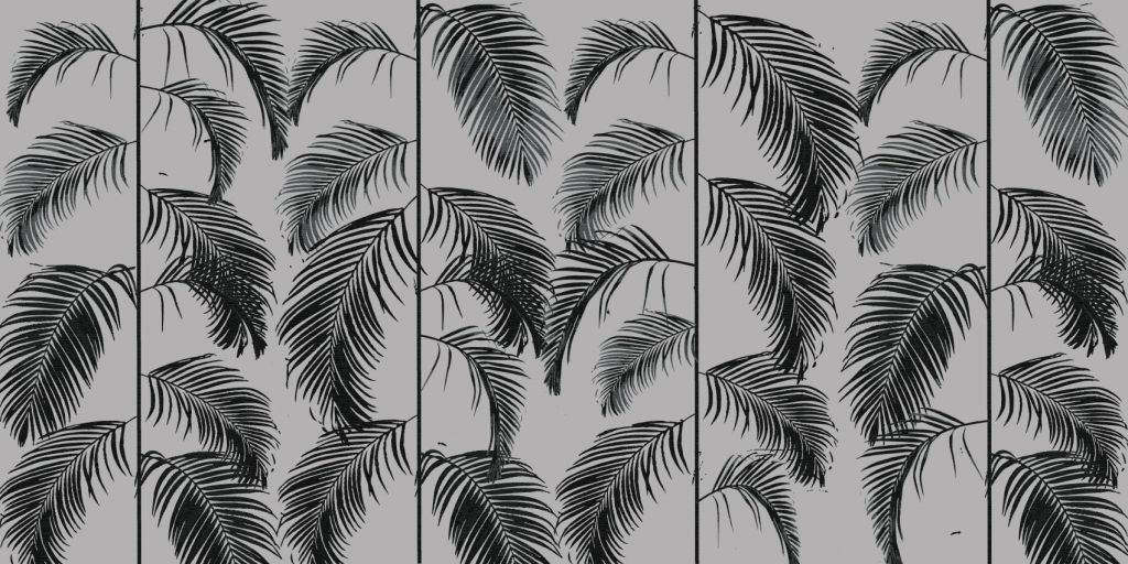 Playful palm leaves