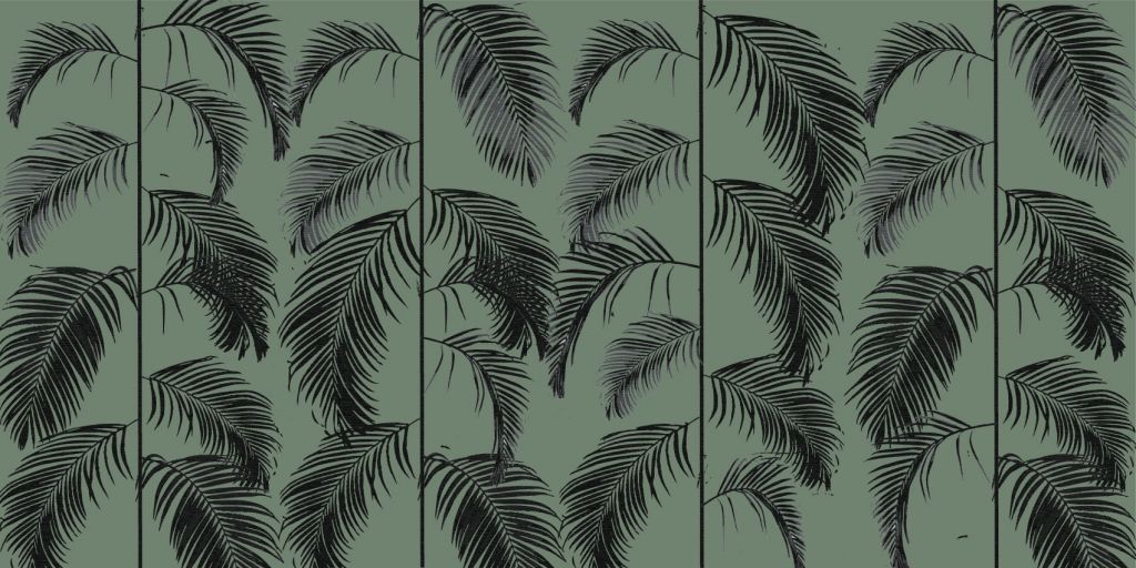 Palm leaves green