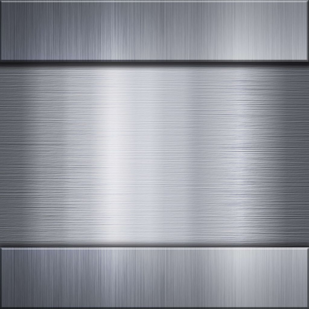 Brushed aluminum metal plate