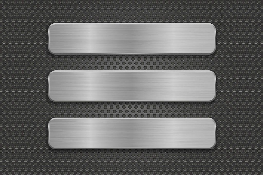 Metal background with plates