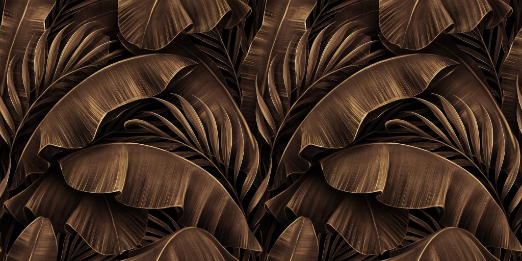 Bronze banana leaves