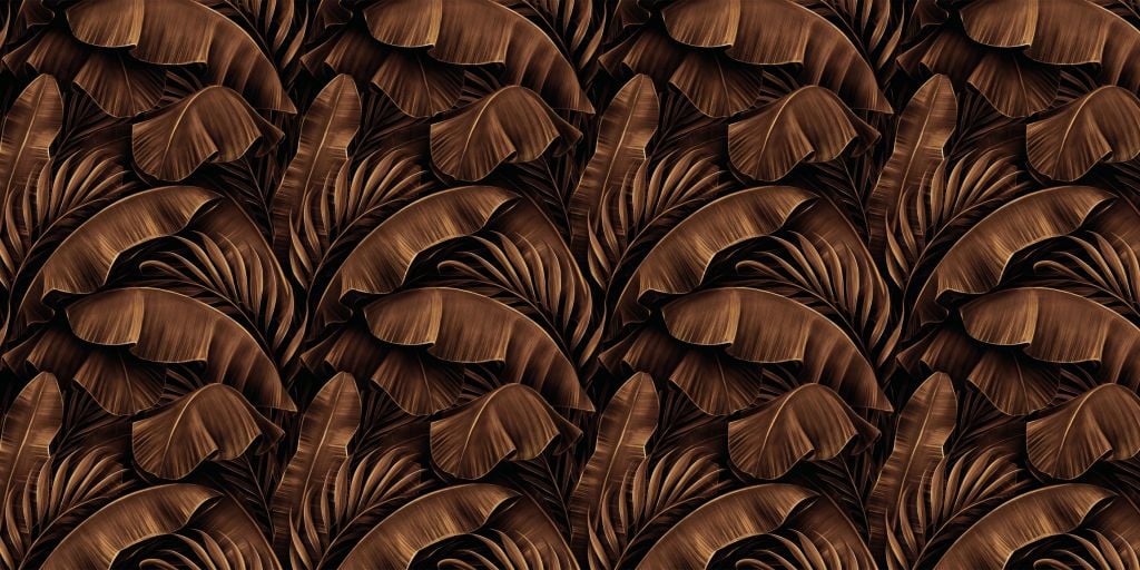 Bronze banana leaves