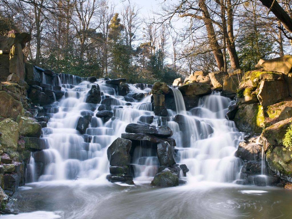 Waterfall in winter