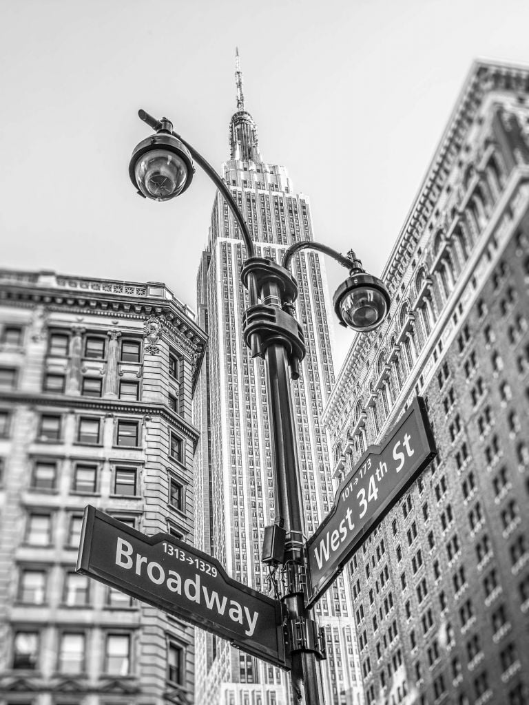 Street sign Broadway