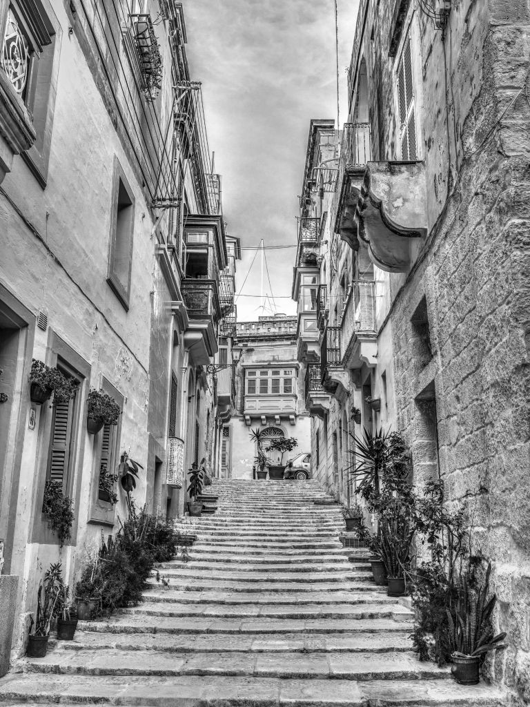 Narrow stairs in Malta