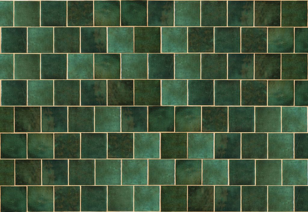 Green ceramic tiles