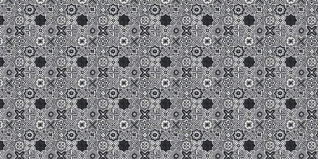 Zwart-wit abstracte vormen patroon