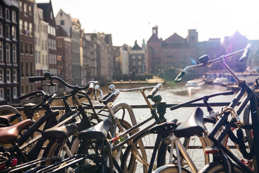 Biking in Amsterdam