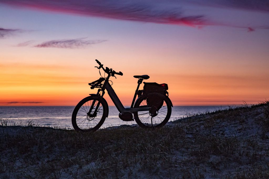 Bike at sea