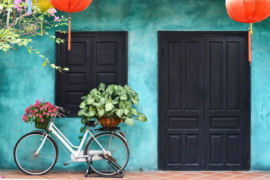 Old bike at a house