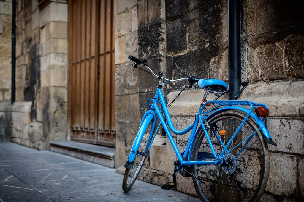 Blue bicycle