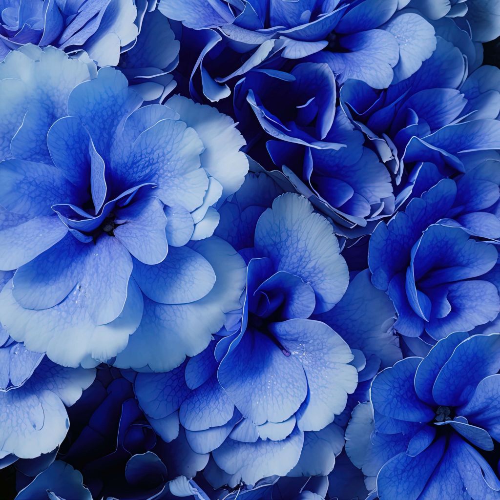 Close-up of blue hydrangeas