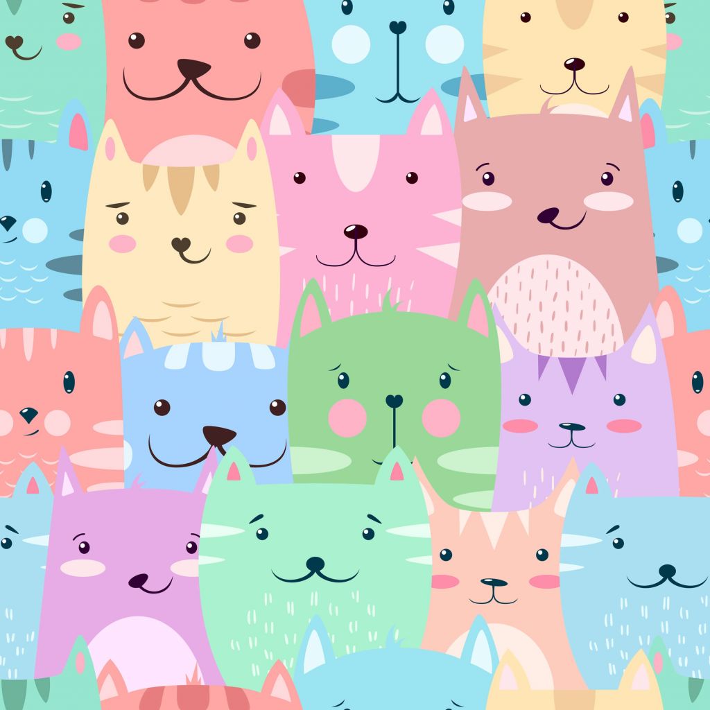 Colorful cats