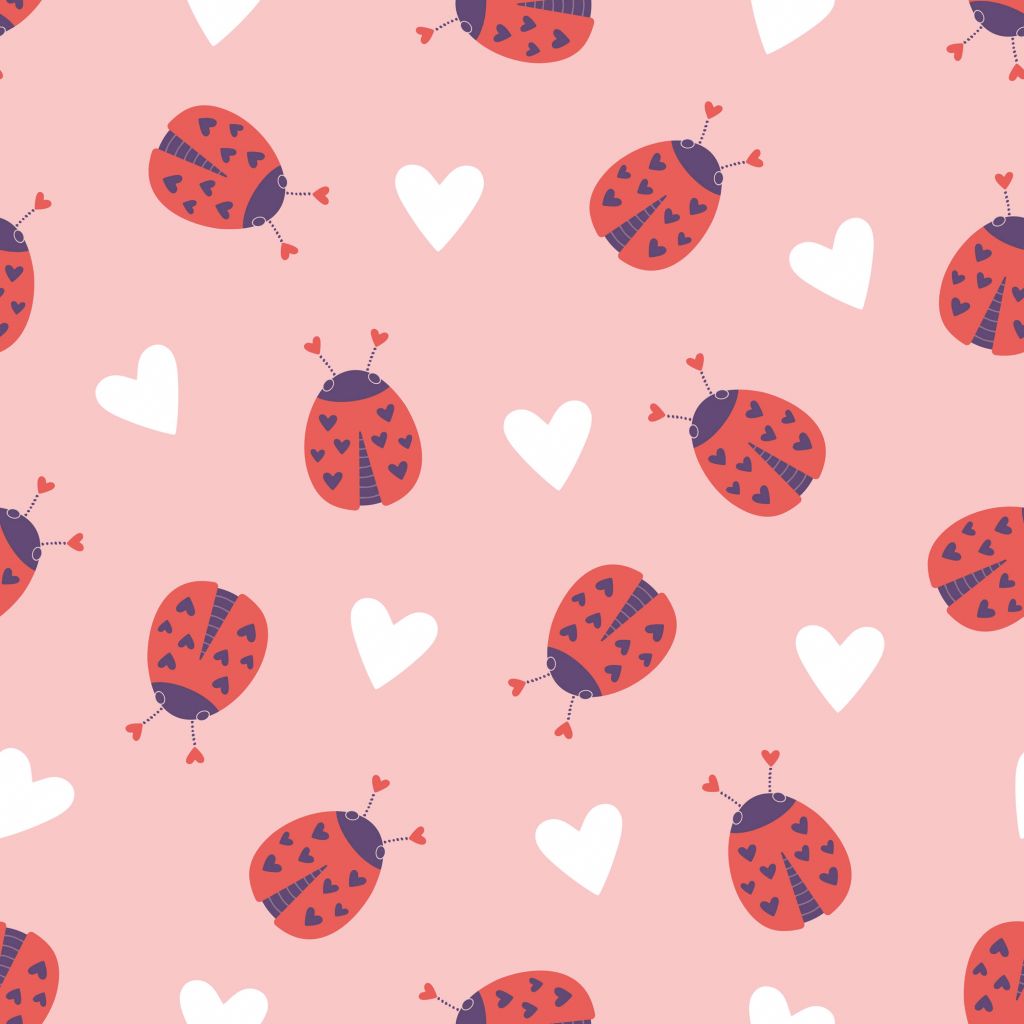 Ladybugs with hearts