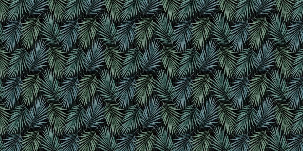 Tropical pattern green leaves