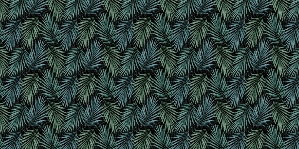 Tropical pattern green leaves