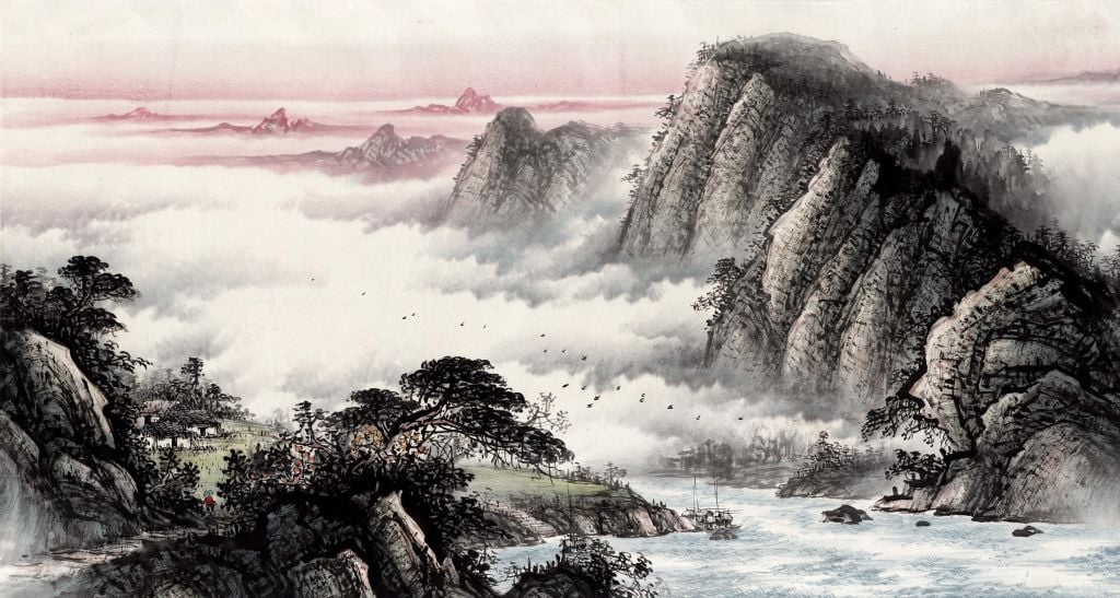 Chinese landscape traditionally